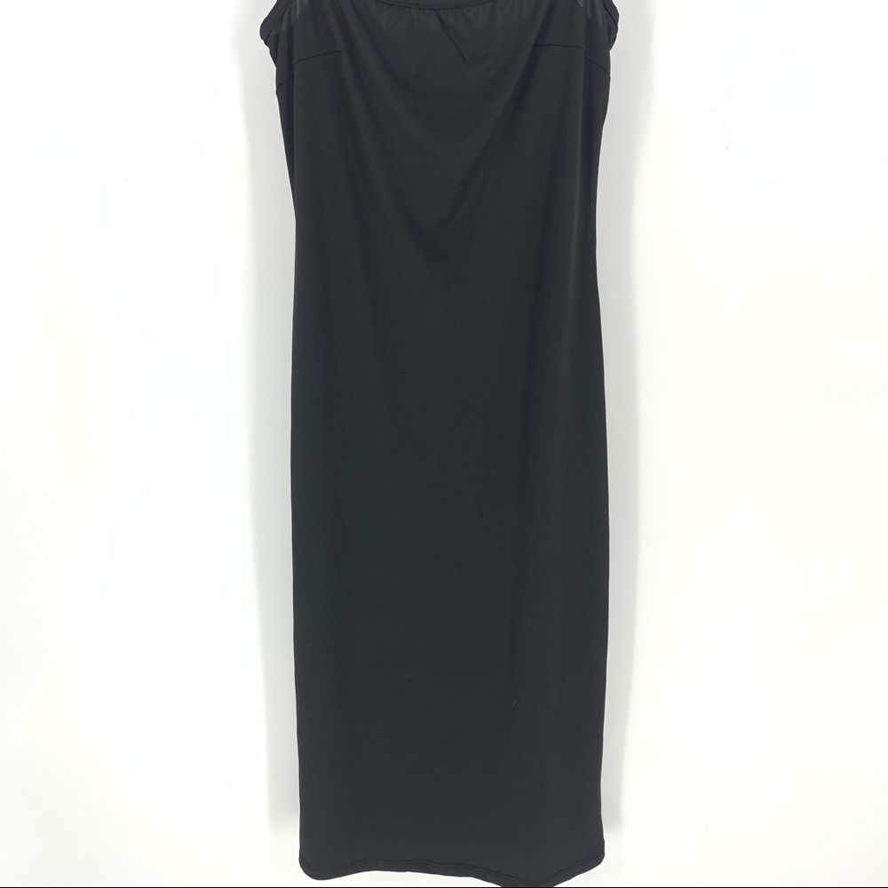 Black Solid Adjustable Strap Cami Dress - image 4